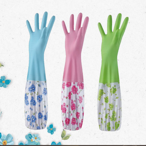 Long hand Rubber Cleaning Gloves – রান্নাঘর, বাসন ধোয়া ও ঘর পরিষ্কারের জন্য সুরক্ষামূলক গ্লাভস।